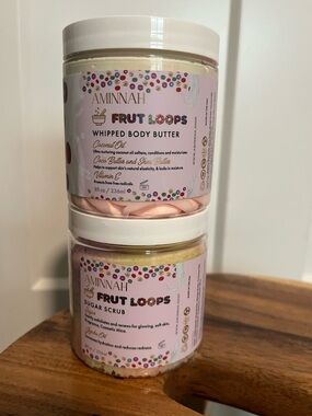 Aminnah Fruit Loops Whipped Body Butter & Sugar Scrub